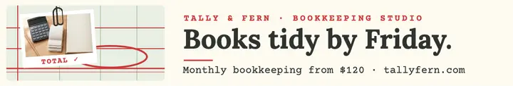 Tally and Fern tidy books cover template