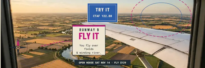 Runway 9 discovery flight chart header template