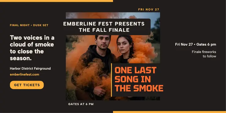 Emberline Fest finale tangerine smoke post template