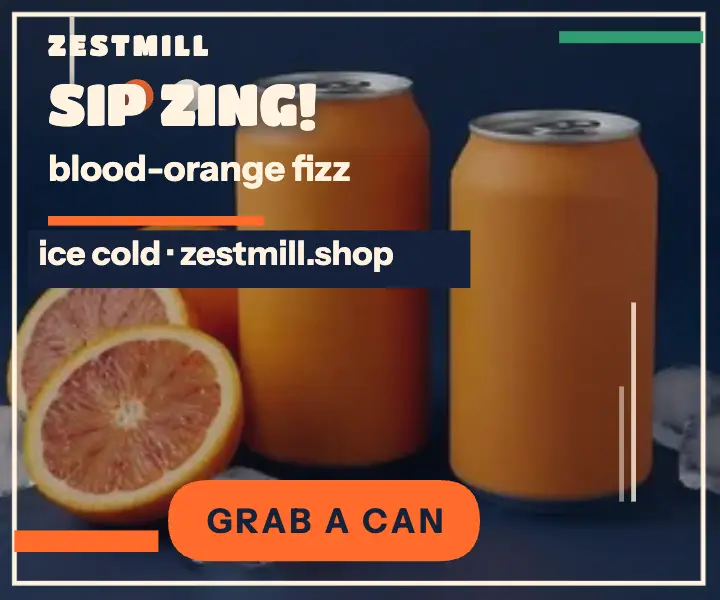 Zestmill blood-orange fizz rectangle ad template