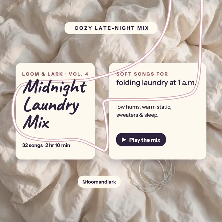 Midnight Laundry Mix cozy playlist cover template
