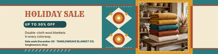 Tangleweave holiday blanket sale banner template