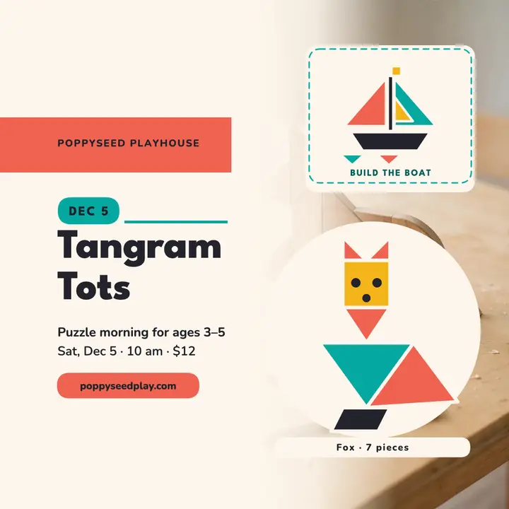 Tangram Tots puzzle morning, playgroup template