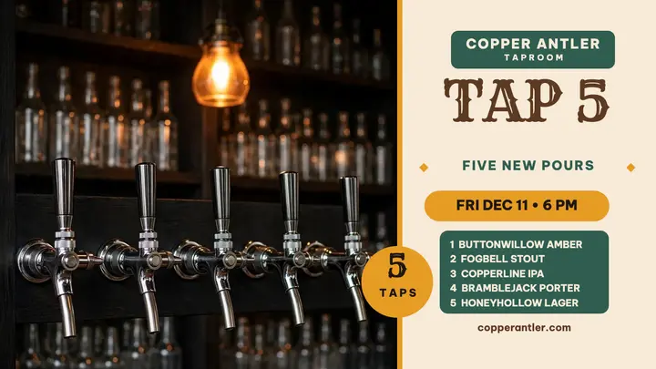 Copper Antler tap night lineup thumbnail template