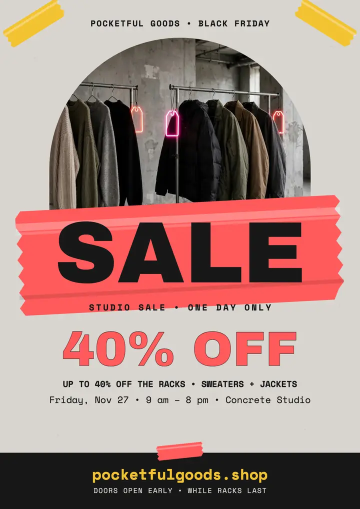 Pocketful Goods Black Friday sale flyer template