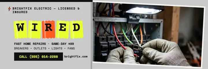 Brightfix Electric tape header template