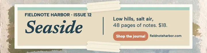 Fieldnote Harbor seaside journal billboard template