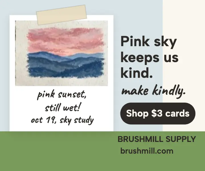 Brushmill taped gouache quote card template