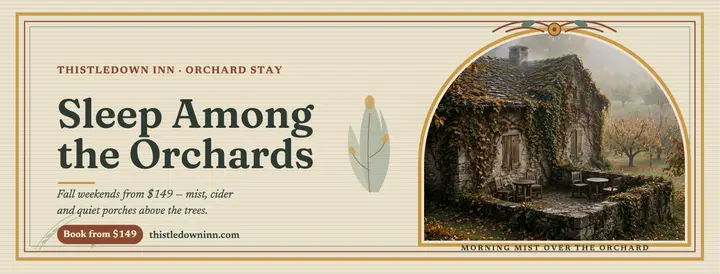 Thistledown Inn orchard stay cover template