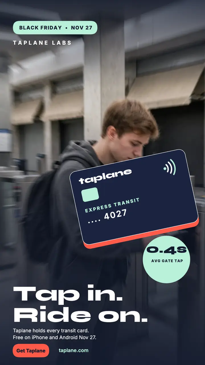 Taplane app launch story: transit app launch story template