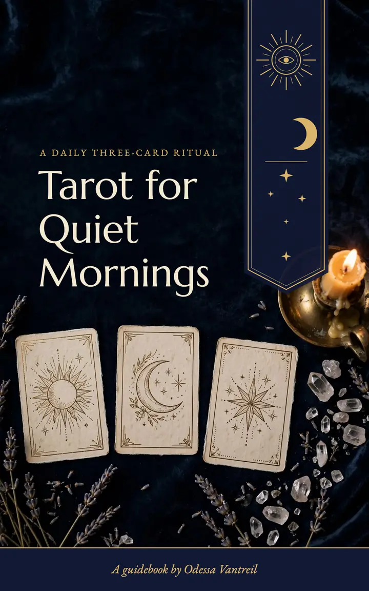Tarot for quiet mornings ebook cover template