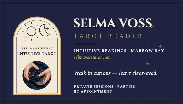 Selma Voss intuitive tarot business card template