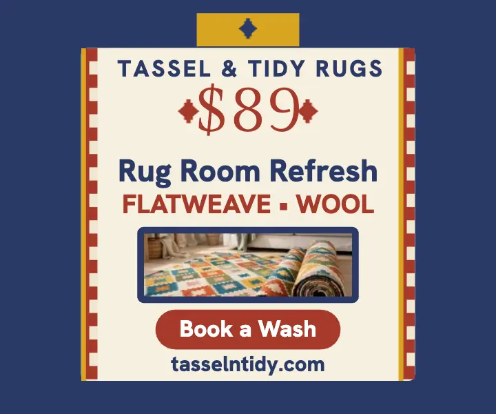 Tassel and Tidy rug refresh ad template