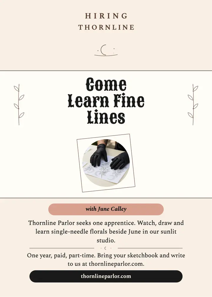 Thornline apprentice invite: tattoo apprentice invite template