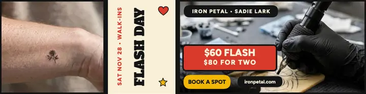 Iron Petal flash day billboard template