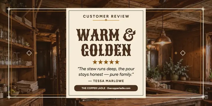 Copper Ladle tavern review etched post template