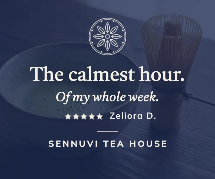 Sennuvi tea house guest review ad: tea house review ad template