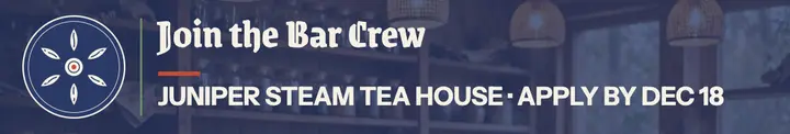 Juniper Steam tea house hiring cover template