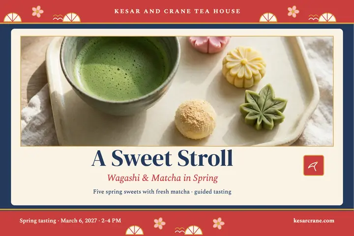 Kesar and Crane sweet stroll postcard template