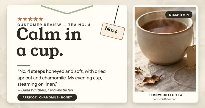 Fernwhistle tea lover review post template
