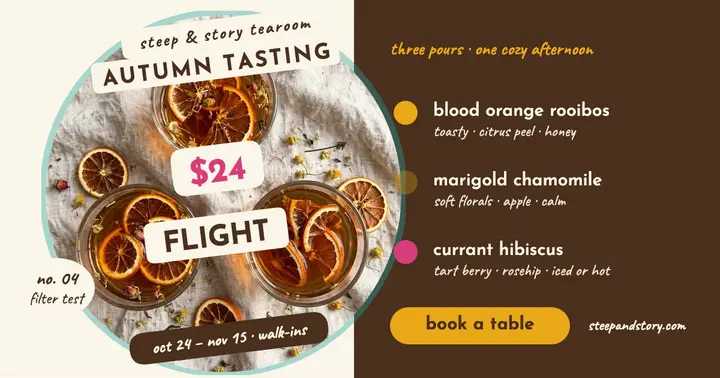Steep and Story autumn tasting flight post template
