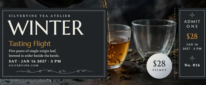 Silvervine winter tasting flight ticket template