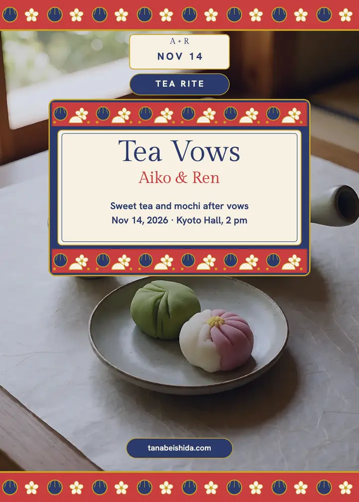 Aiko and Ren tea ceremony invite template