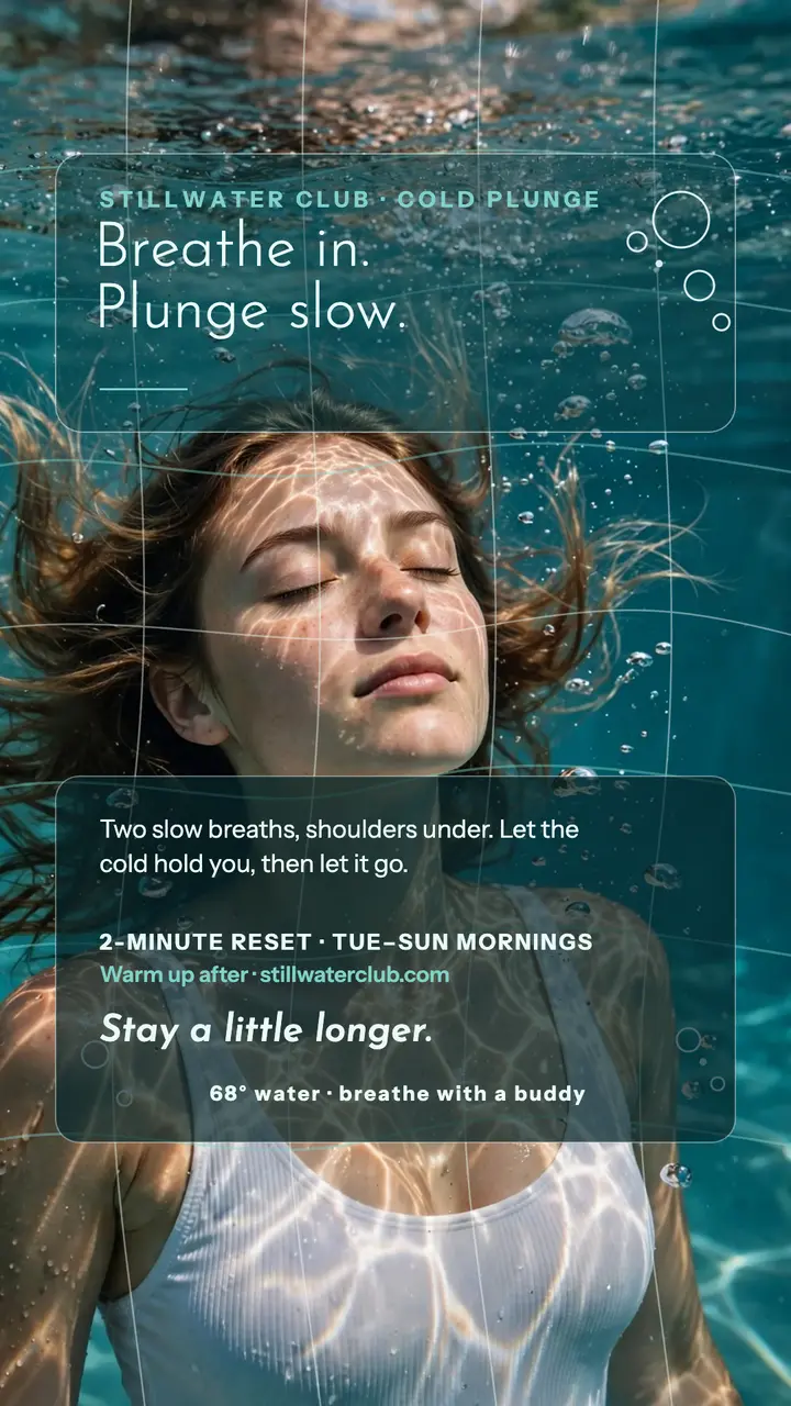 Stillwater cold plunge reminder story template