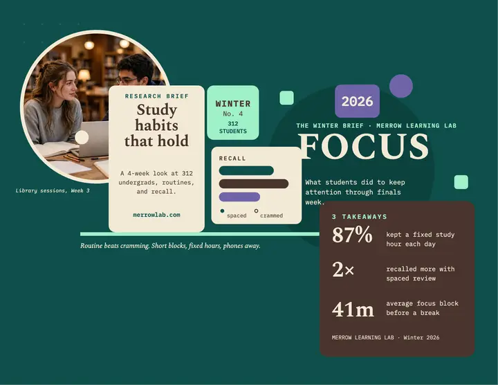 Merrow study habits brief flyer: study habits flyer template