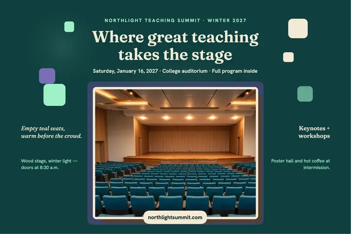 Northlight winter teaching summit postcard template