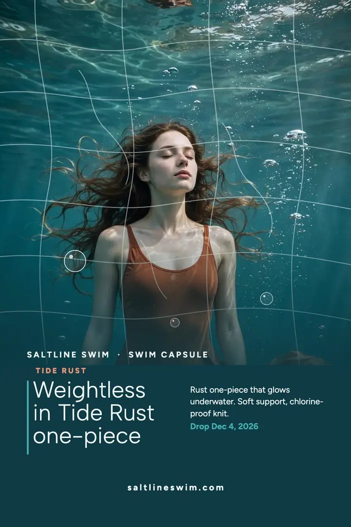 Saltline Tide Rust swim poster template