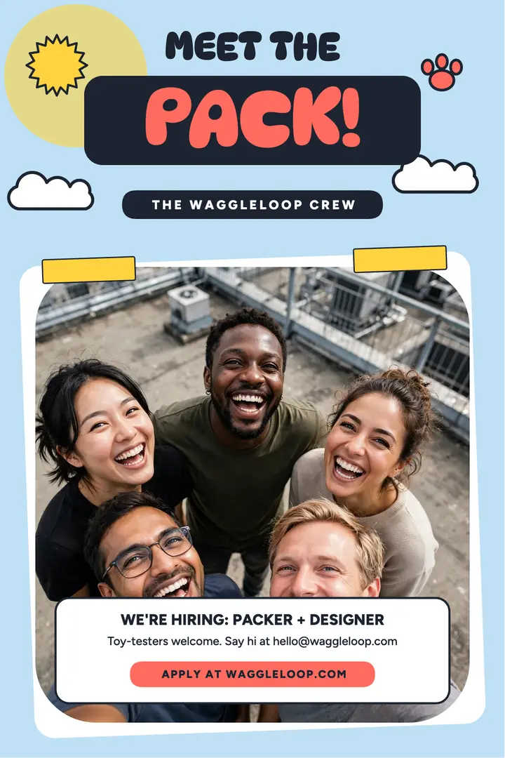 Waggleloop meet the pack hiring poster template