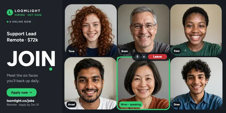 Loomlight support lead video call post template