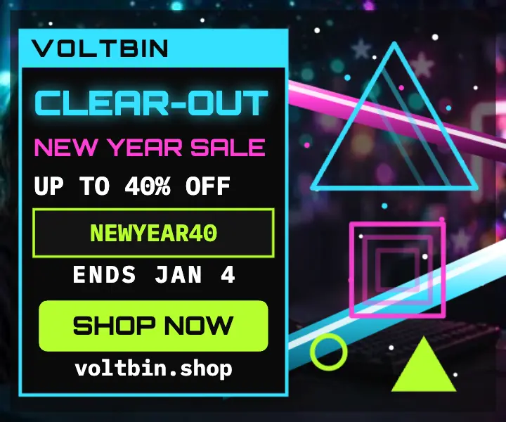 Voltbin New Year tech clear-out ad template