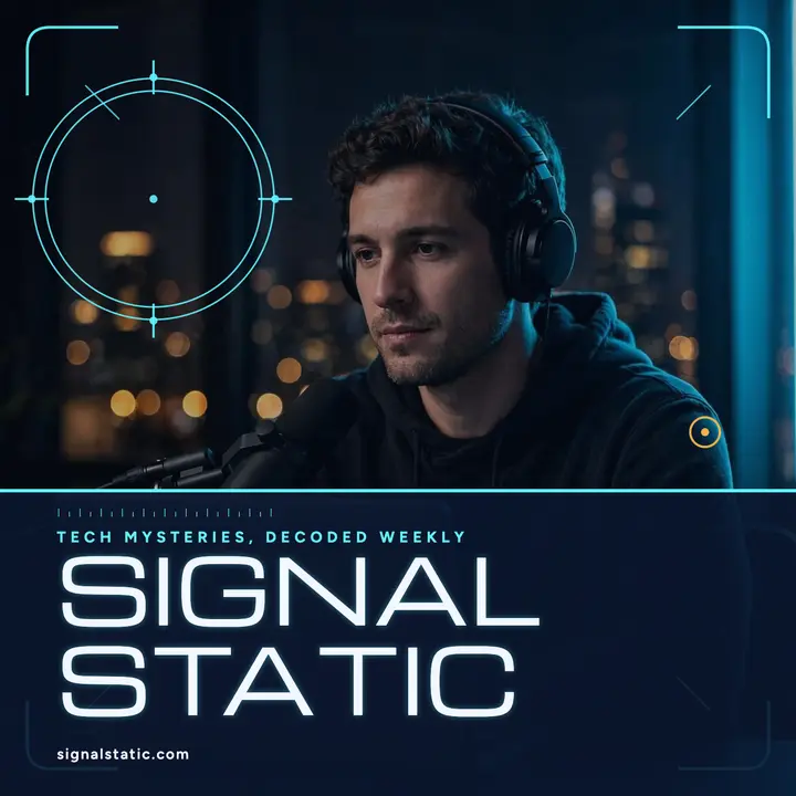 Signal Static tech mysteries podcast cover template