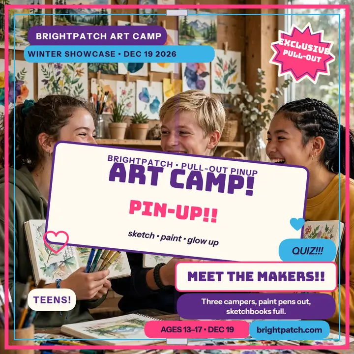 Brightpatch teen art camp pinup template