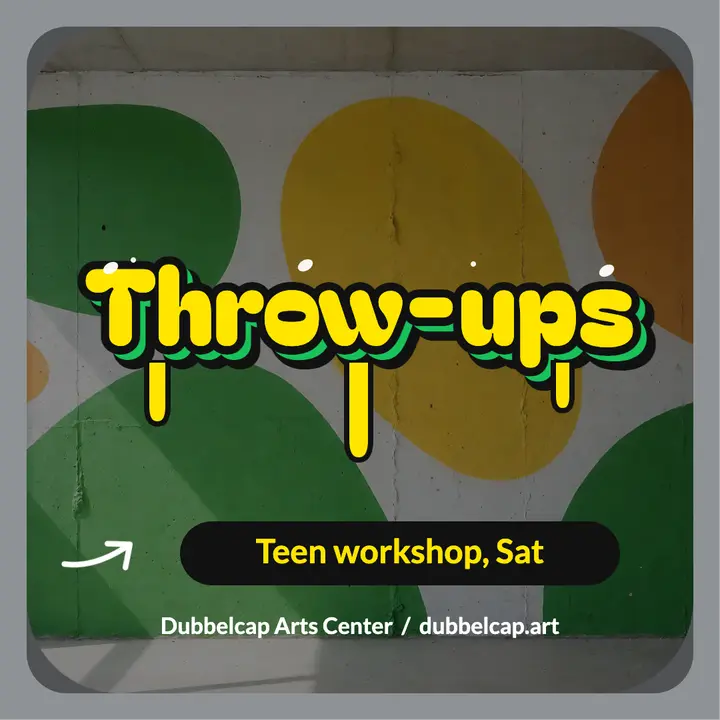 Dubbelcap teen lettering workshop throw-up post template