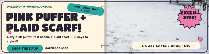Dazzlepop winter lookbook billboard template