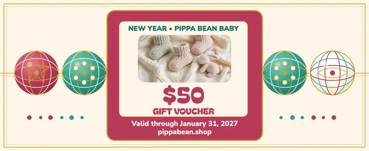 Pippa Bean Baby New Year voucher: baby gift voucher template