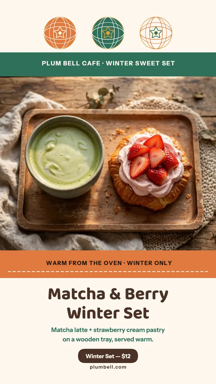 Plum Bell Cafe winter sweet set story: cafe winter set story template