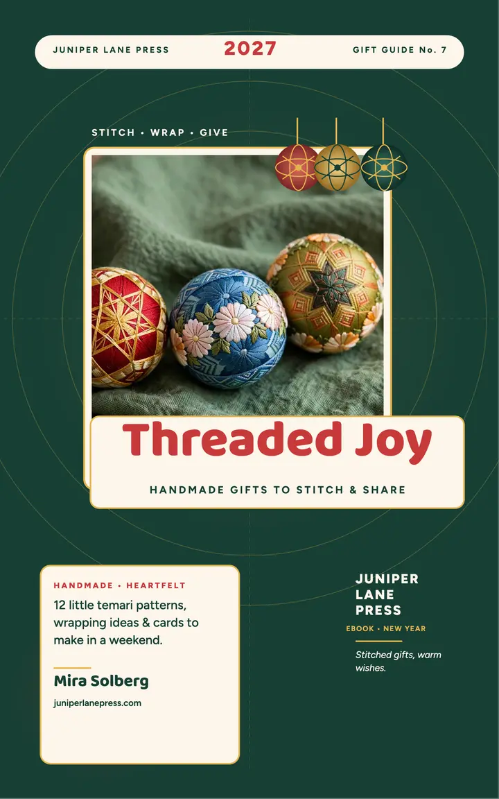 Threaded Joy temari gifts ebook template