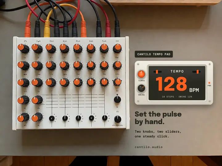 Cantilo Tempo Pad sequencer demo slide template