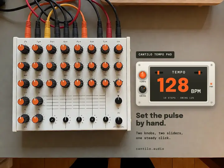Cantilo Tempo Pad sequencer demo slide template