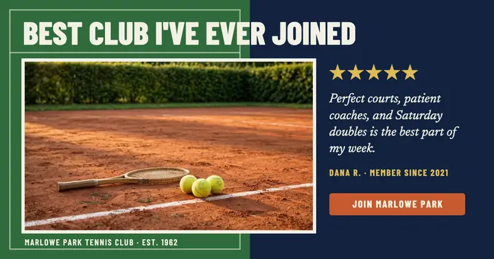 Marlowe Park tennis club review template