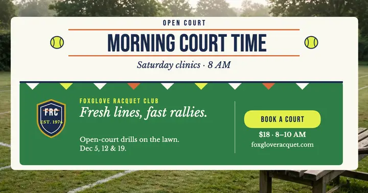 Foxglove morning clinic tenniscore post template
