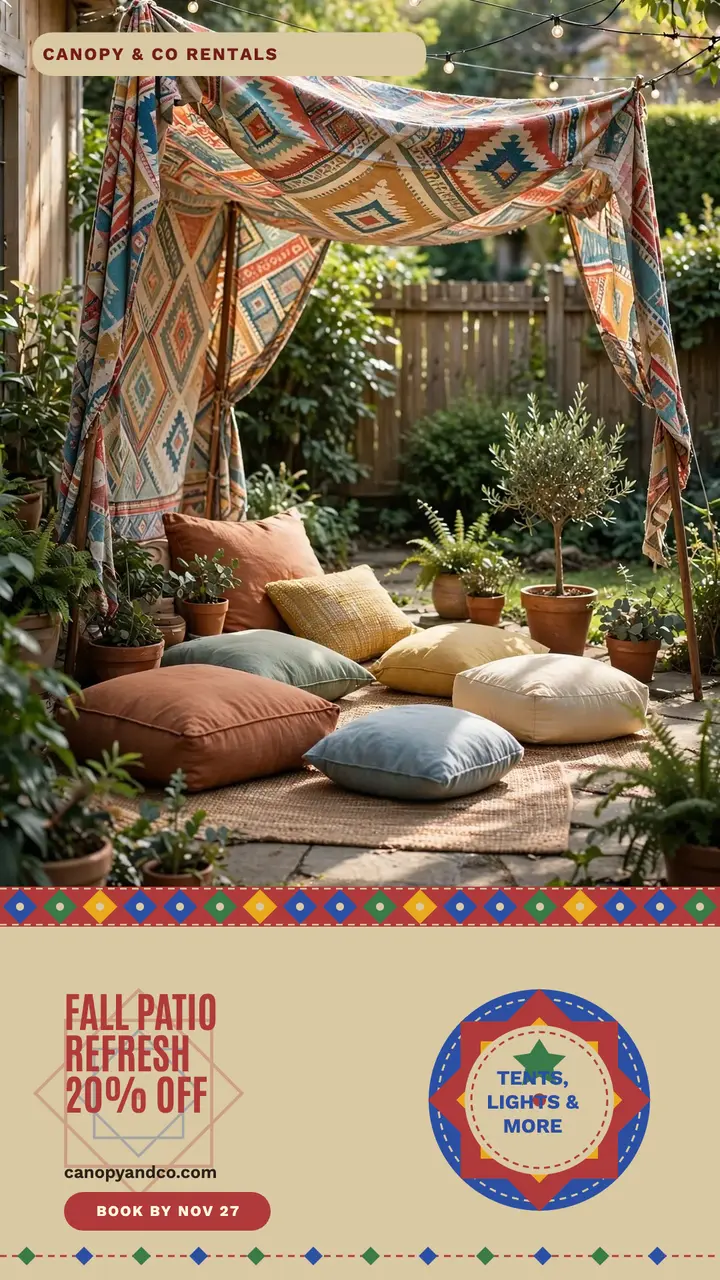 Fall patio tent makeover story template