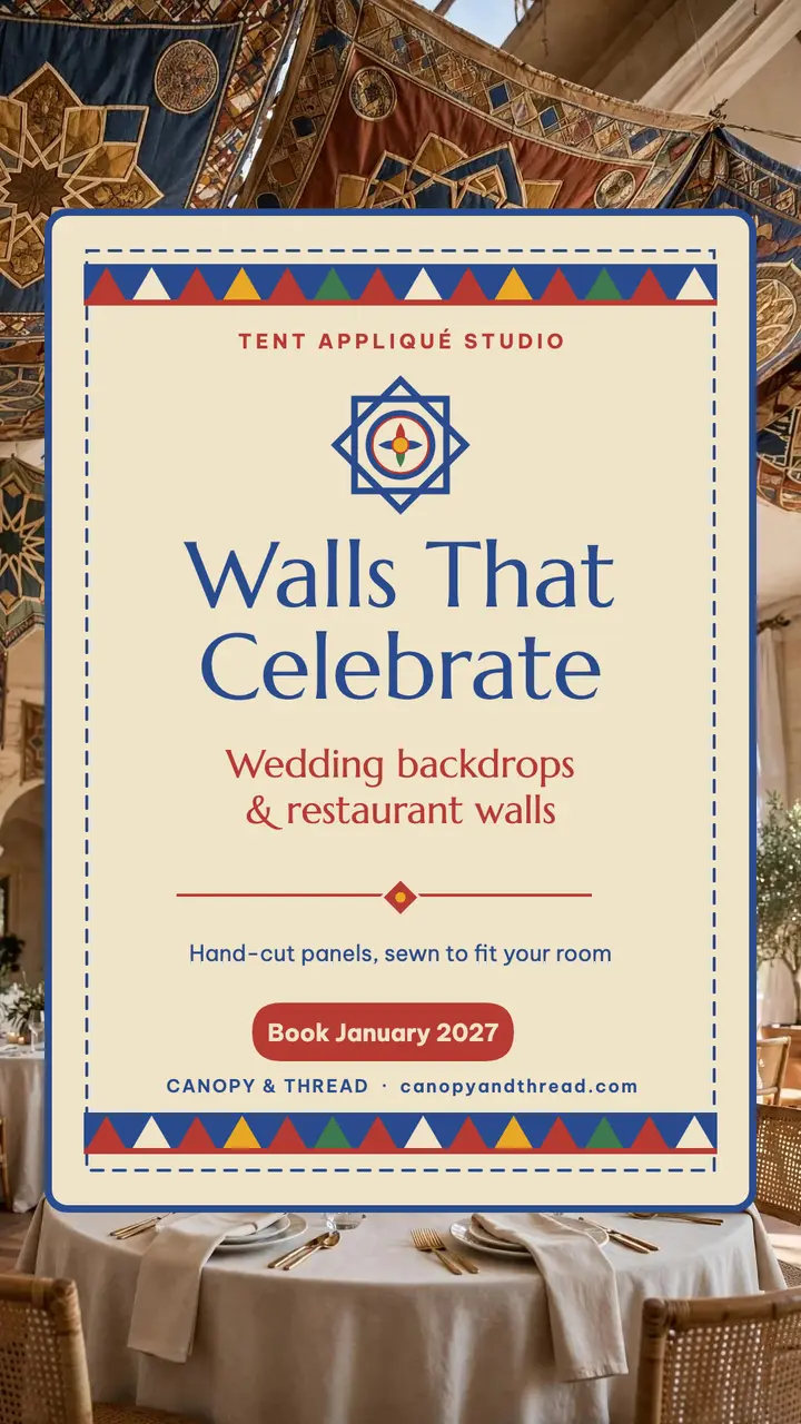 Canopy and Thread tent applique story template