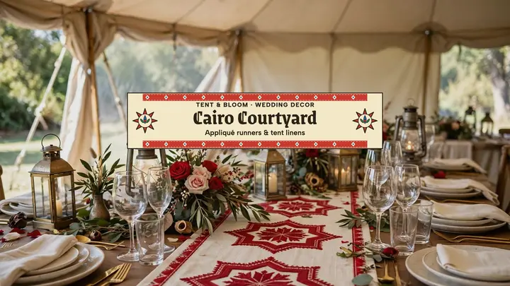 Tent and Bloom Cairo Courtyard banner template