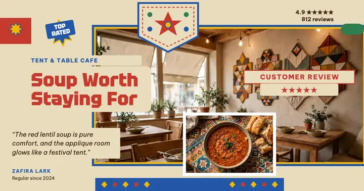 Tent and Table Cafe review post template