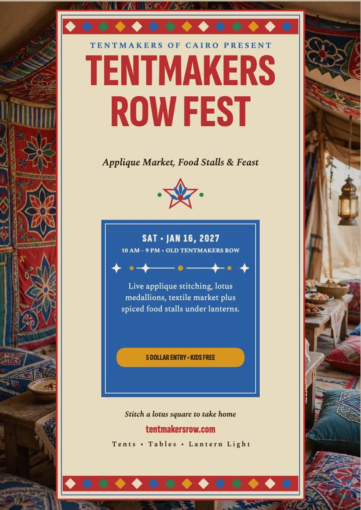 Tentmakers Row Fest applique flyer template